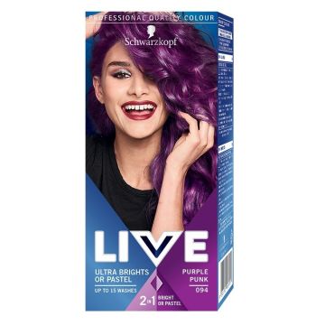 Live Ultra Brights or Pastel Боя за коса с трайност до 15 измивания, цвят 094 Purple Punk