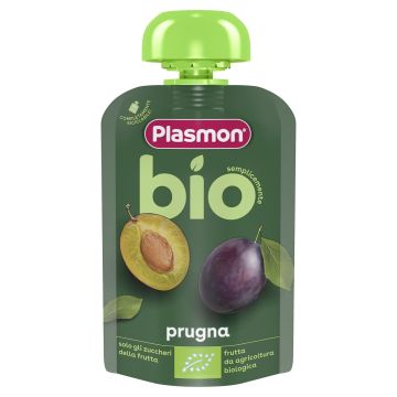 Plasmon Bio Плодова закуска слива за деца от 6-ия месец x100 грама