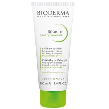 Bioderma Sebium Ексфолиращ гел за почистване на лице за мазна кожа x100 мл