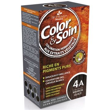 3Chenes Color & Soin Безамонячна боя за коса, цвят 4A Ледено кафяво