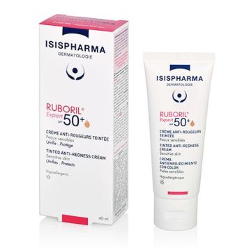 Isis Pharma Ruboril Expert 50+ Оцветен крем за лице против розацея SPF50+ x40 мл