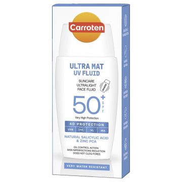Carroten Ultra Mat Слънцезащитен флуид за лице SPF50+ 40 мл