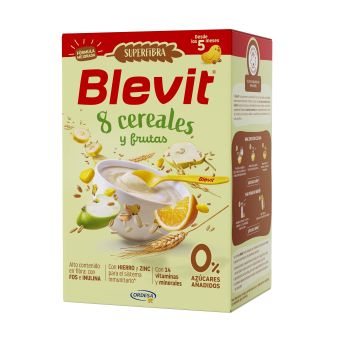 Blevit Superfiber Каша с 8 зърнени храни и плодове за деца над 6 месеца x500 грама