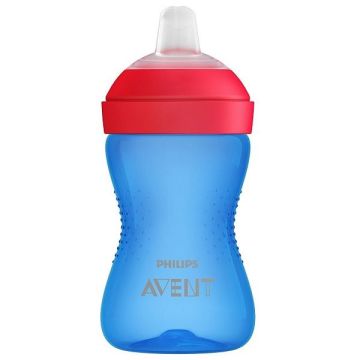 Avent My Grippy Чаша с мек накрайник за деца над 9 месеца, синя x300 мл