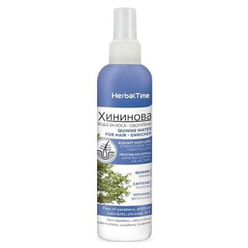 Herbal Time Хининова вода за коса против косопад х200 мл