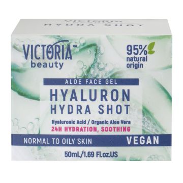 Victoria Beauty Hyaluron Hydra Shot Хидратиращ гел за лице с алое вера x50 мл