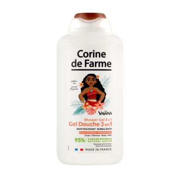 Corine de Farme Disney Vaiana  3 в 1 Измивен гел за коса, душ гел за тяло и пяна за вана x500 мл