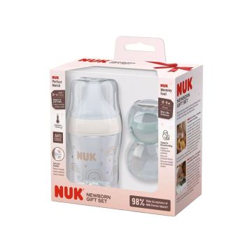 Nuk Perfect Match Комплект шише и залъгалка от 0 до 9 месеца
