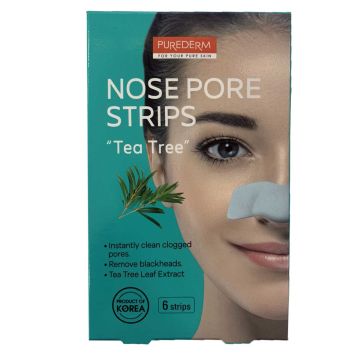 Adwin Purederm Лепенки за почистване на нос с чаено дърво х6 броя
