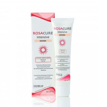Synchroline Rosacure Интензивен оцветен крем за лице за кожа с розацея с тъмен цвят x30 мл