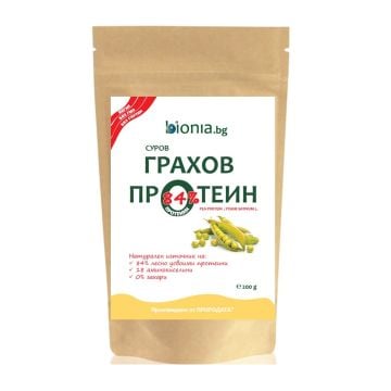 Суров грахов протеин на прах 84% x200 грама Bionia