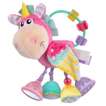 Playgro Плюшена дрънкалка Розов Еднорог, с 6 активности, 3м+ - 0355