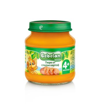 Bebelan Puree Пюре от сладък картоф за деца от 4 месечна възраст x125 грама - 5975