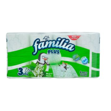 Familia Perfume Muguet Flower Трипластова тоалетна хартия с аромат на момина сълза x8 броя