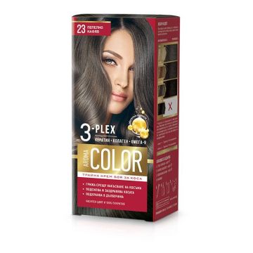 Aroma Color Дълготрайна крем-боя за коса, 23 Пепелно кафяв