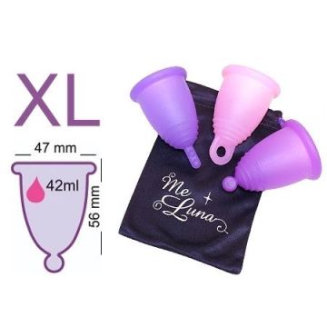 Me luna Classic Stem Менструална чашка с накрайник пръчица, размер XL