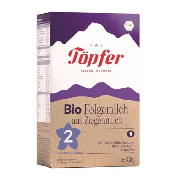 Topfer Lactana Bio 2 Преходно био козе мляко за кърмачета след 6-тия месец, с DHA и ARA x400 грама