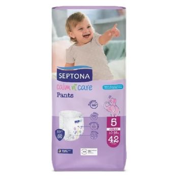 Septona Calm N' Care Junior 5 Бебешки пелени тип гащички за деца от 10 до 16 киограма х42 броя