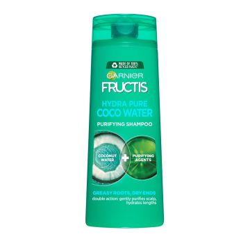 Garnier Fructis Hydra Pure Coconut Water Укрепващ шампоан за коса с кокосова вода х250 мл