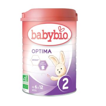 Babybio Optima 2 Биологично преходно мляко за кърмачета над 6 месеца x800 грама