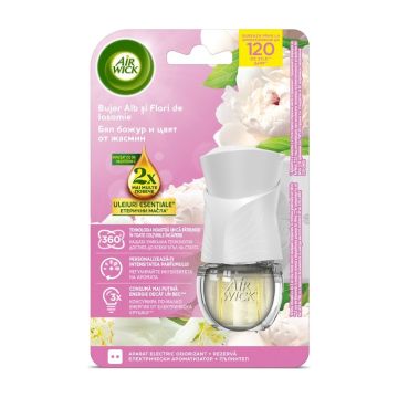 Air Wick White Peony & Jasmine Blossom Електрически ароматизатор за въздух х19 мл