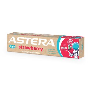 Astera Natural Kids Паста за зъби за деца 0+ Strawberry x50 мл