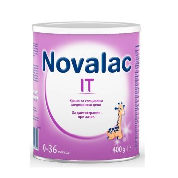 Novalac IT Специална млечна формула за кърмачета при запек от 0 до 36 месеца x400 грама