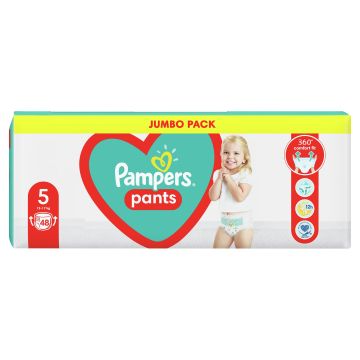Pampers Pants 5 Junior Пелени-гащи за бебета и деца от 12 до 17 килограма x48 броя