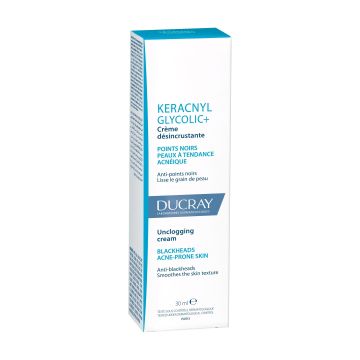 Ducray Keracnyl Glycolic+ Крем срещу комедони за кожа, склонна към акне x30 мл