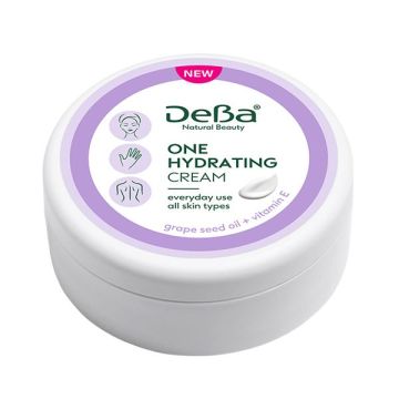 DeBa Natural Beauty ONE Хидратиращ крем за лице, ръце и тяло с витамин Е и масло от гроздови семки x200 мл