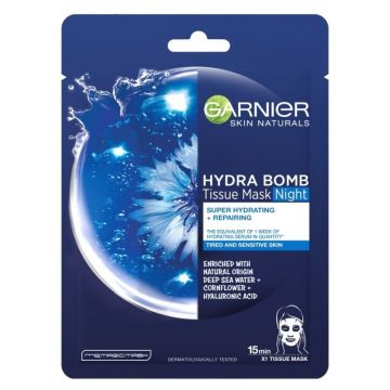 Garnier Skin Naturals Hydra Bomb Вечерна маска за супер хидратация и възстановяване x1 брой