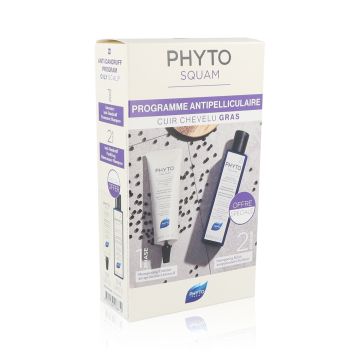 Phyto Phytosquam Промо комплект Шампоан против пърхот за мазна коса  и Интензивен шампоан за коса против пърхот
