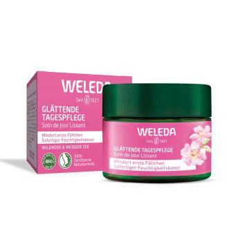 Weleda Изглаждащ дневен крем за лице с шипка и бял чай x40 мл