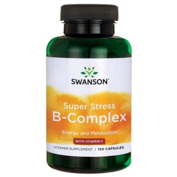 Супер стрес B-комплекс с витамин C х100 капсули Swanson