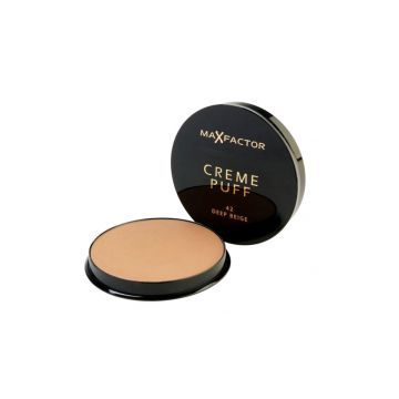 Max Factor Creme Puff Компактна пудра с високо покритие и матиращ ефект, 42 Deep Beige