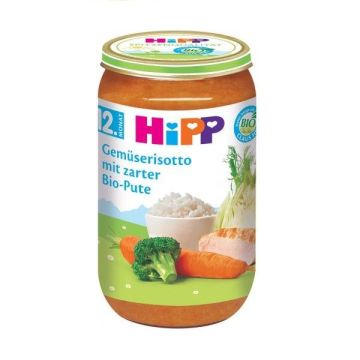 Hipp Био зеленчуково ризото с пуешко месо за деца над 12 месеца x250 грама