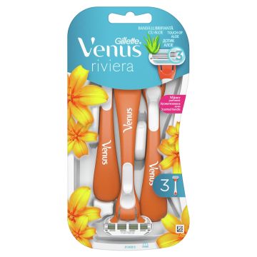 Gillette Venus Riviera Дамска самобръсначка x3 броя