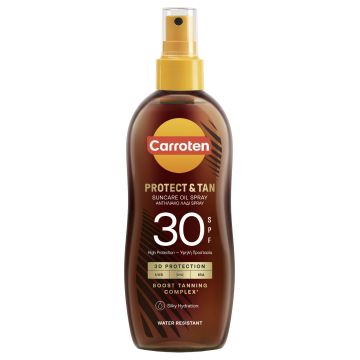 Carroten Protect & Tan Слънцезащитно олио за тяло SPF30 x150 мл