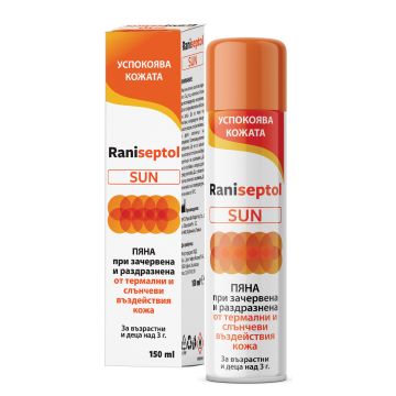 Raniseptol Sun с пантенол Пяна при зачервена и раздразнена кожа х150 мл Naturprodukt