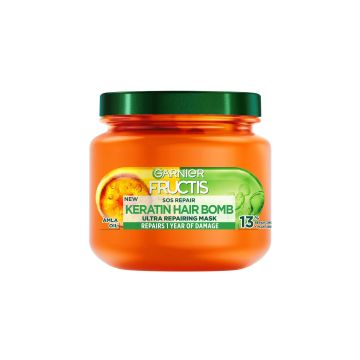 Garnier Fructis SOS Repair Keratin Hair Bomb Възстановяваща маска за увредена коса x320 мл