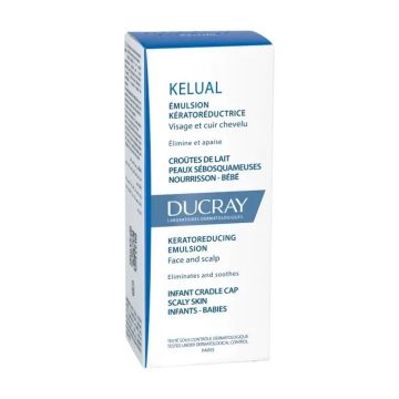 Ducray Kelual Кераторедуцираща емулсия за лице и скалп при кърмачета и бебета х50 мл