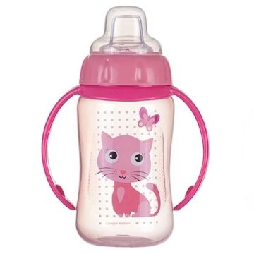 Canpol babies Спортна чаша със силиконов накрайник за деца над 6 месеца x320 мл, цвят розов