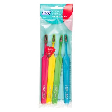 TePe Colour Compact Extra Soft Четка за зъби x4 броя
