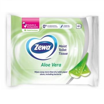 Zewa Aloe Vera Мокри кърпички x42 броя