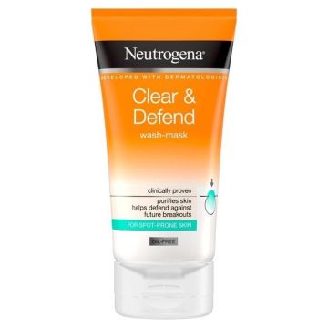 Neutrogena Clear  & Defend Измиваща маска за лице със салицилова киселина х150 мл