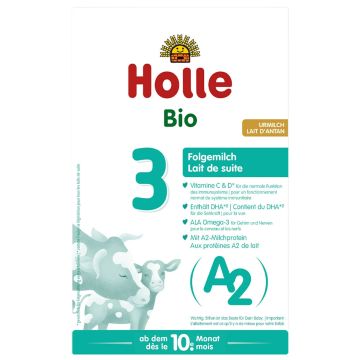 Holle Bio 3 Био храна за кърмачета след 10-ия месец с А2 бета-казеин x400 грама
