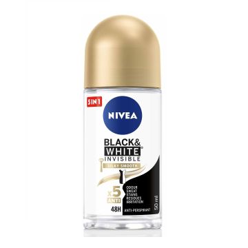 Nivea Invisible Black&White Silky Smooth Део рол-он против изпотяване х50 мл