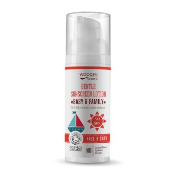 Wooden Spoon Био слънцезащитен лосион Baby & Family SPF50 x50 мл