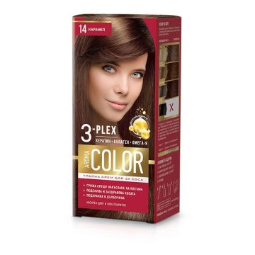 Aroma Color Дълготрайна крем-боя за коса, 14 Карамел