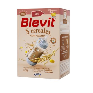 Blevit Bibe 8 Каша с 8 зърнени храни с какао за деца от 12 месеца x500 грама